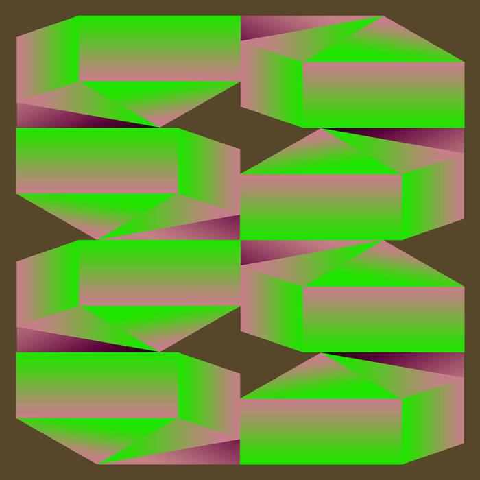 Lime, black, grey and brown abstract cover artwork for a FLAWS release on FLOAT Records.